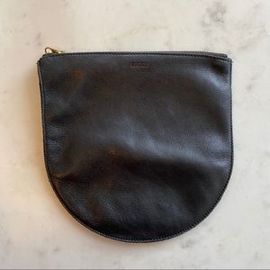Baggu black leather pouch